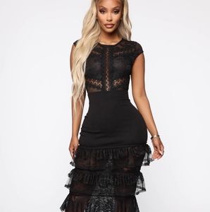 Fashion Nova Need Attention Lace Midi Dress